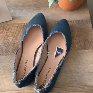 Denim style flats